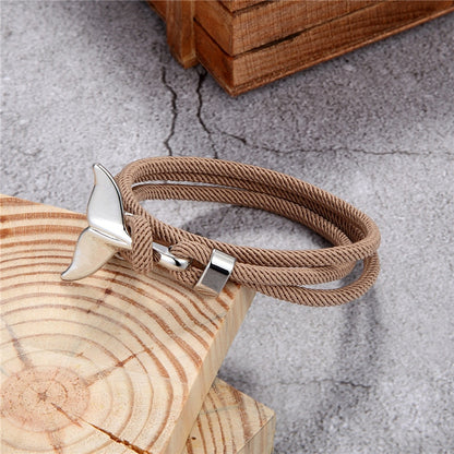 Whale Tail Anchor Bracelets for Men