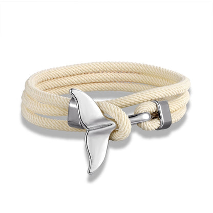 Whale Tail Anchor Bracelets for Men