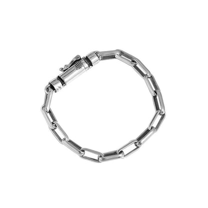 Men's Vintage Hollow Chain 925 Sterling Silver Bracelet