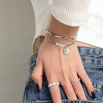 Men's Vintage Hollow Chain 925 Sterling Silver Bracelet