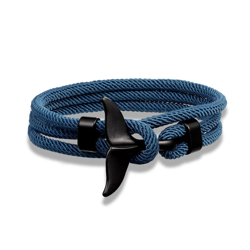 Whale Tail Anchor Bracelets for Men