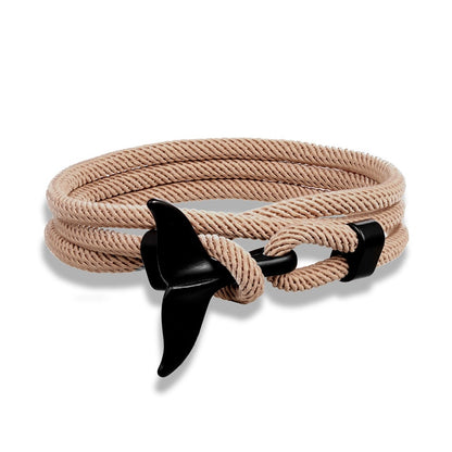 Whale Tail Anchor Bracelets for Men