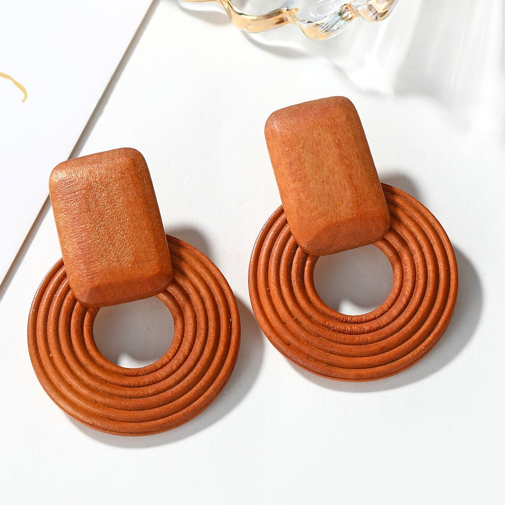 Rattan Knit Boho Handmade Earrings Jewelry For Women