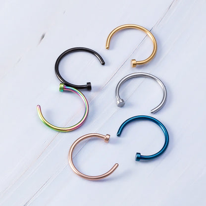 1-5pcs Fake Piercing Nose Ring Hoop