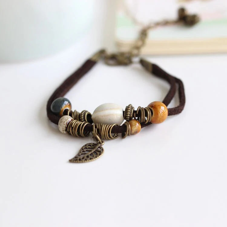 Handmade High Temperature Glaze Ceramic Women's Bracelets