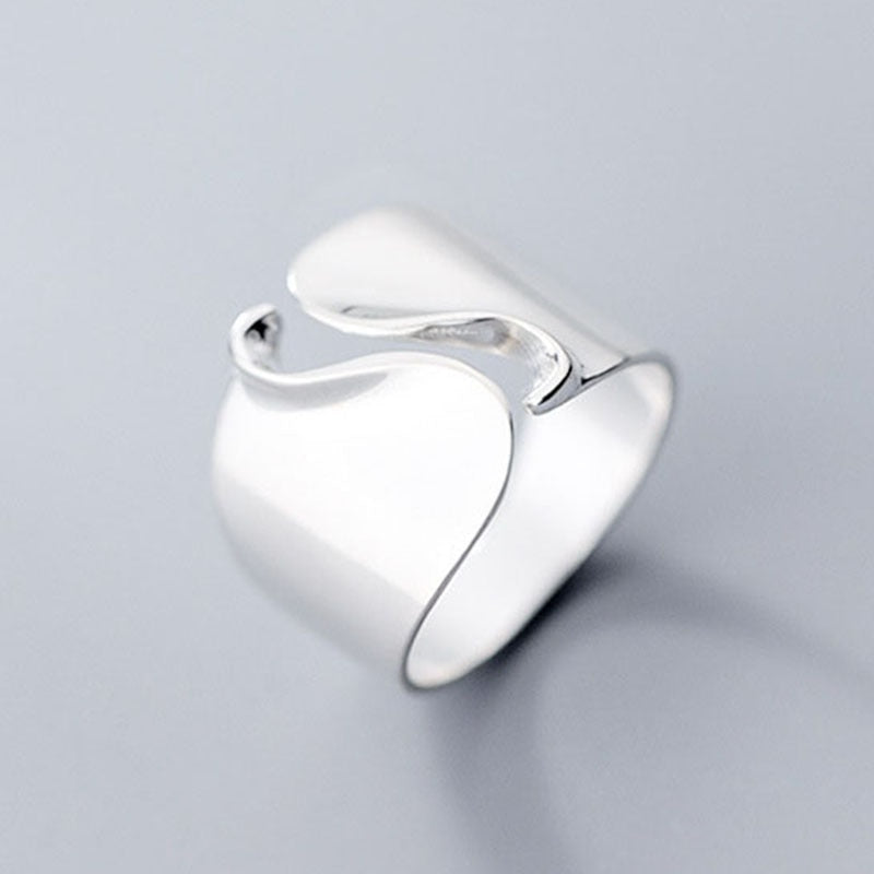 Simple Fashion Silver Color Adjustable Ring For Women