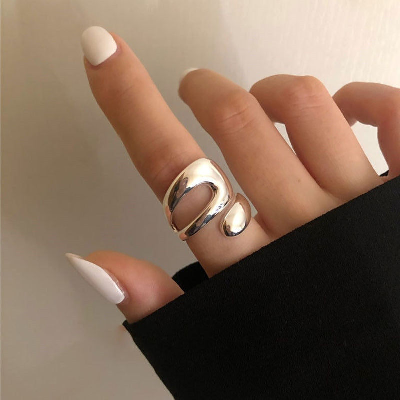 Minimalist Silver Colour Ring for Women