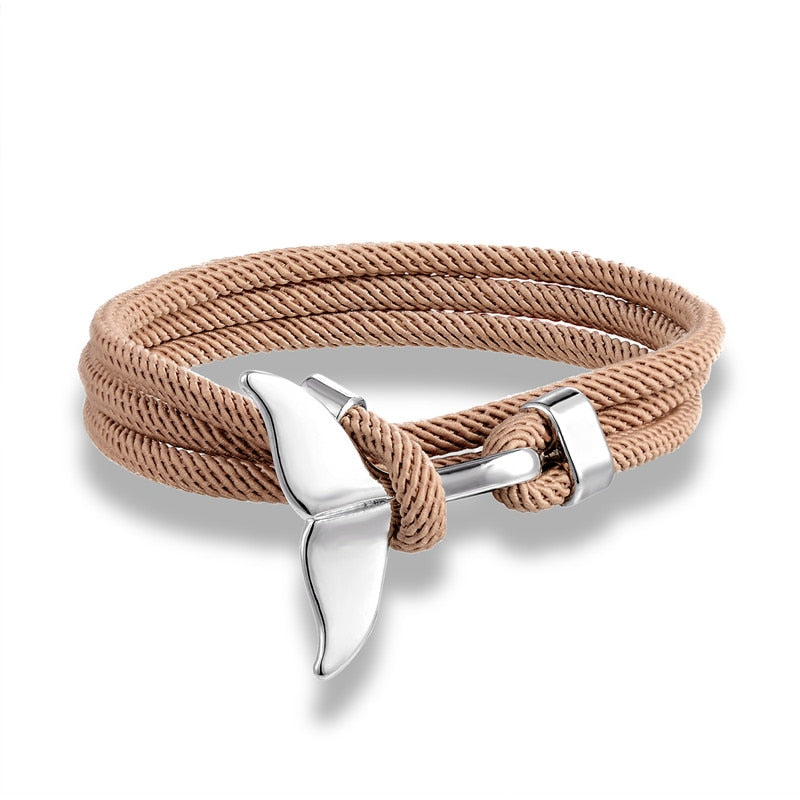 Whale Tail Anchor Bracelets for Men