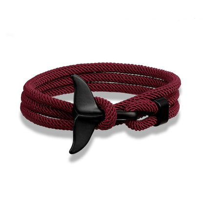 Whale Tail Anchor Bracelets for Men