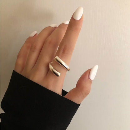 Minimalist Silver Colour Ring for Women