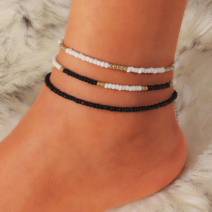 3pcs/set Bohemian Colorful Ankle Bracelet for women