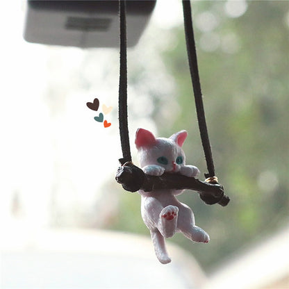 1 Pc Creative Cute Branch Cat Car Pendant