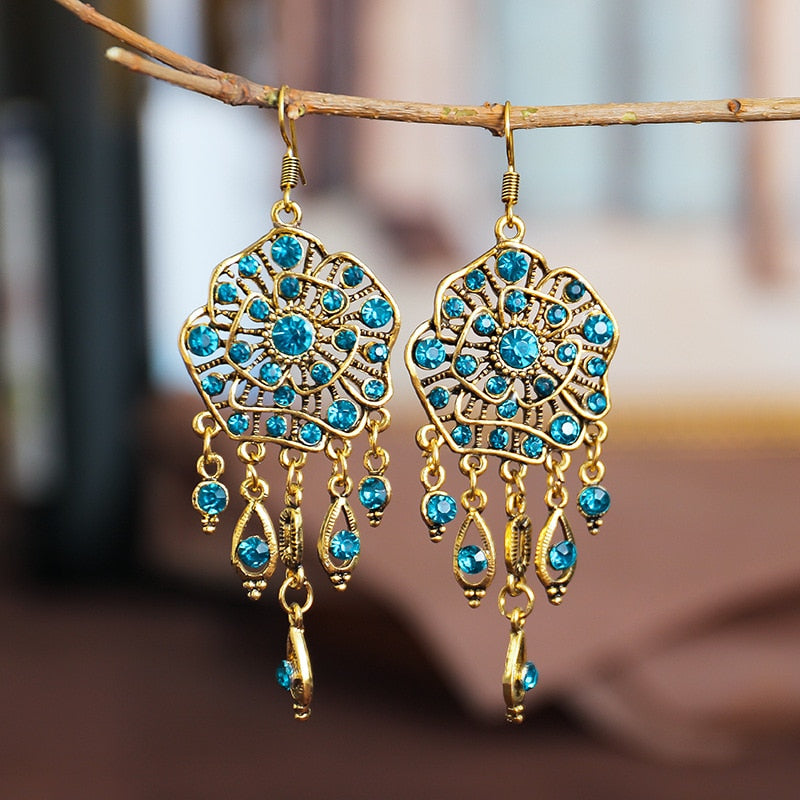 Gypsy Retro bohemian Flower Earrings