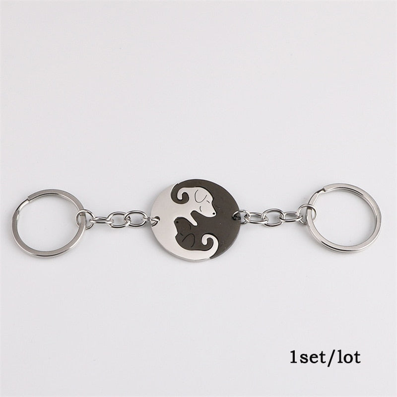 2pcs Cute Black Cat Keychain