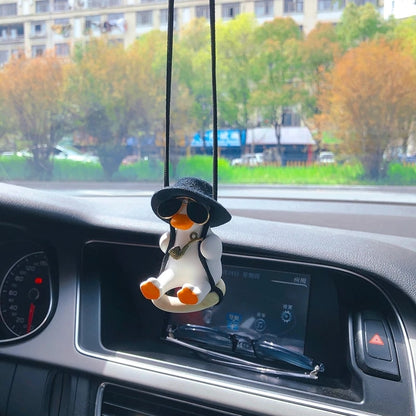 Duck Car Mirror Pendant for Car Interior Decoration