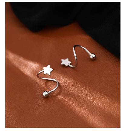 2Pcs Stainless Steel Piercing Screw Earrings