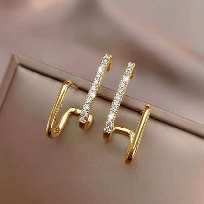 Golden Big hoop Metal Earrings For women