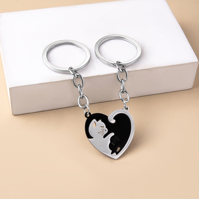 2pcs Cute Black Cat Keychain