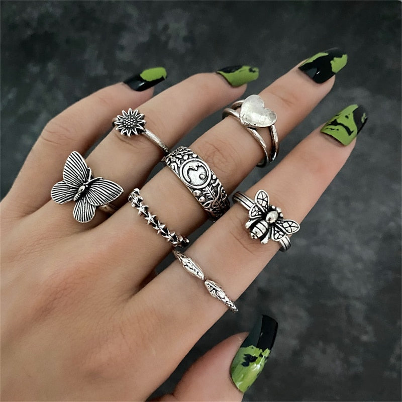 Bohemian Knuckle Ring Sets for Women