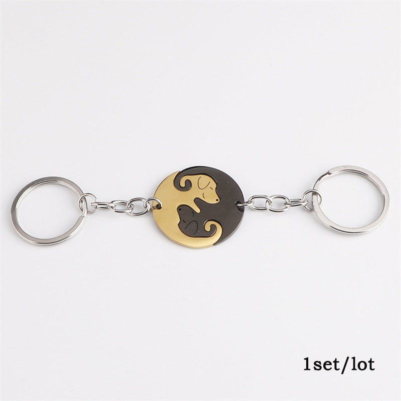 2pcs Cute Black Cat Keychain