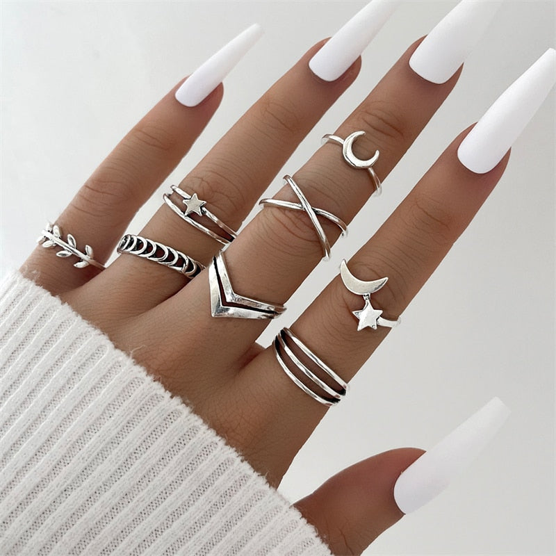 Bohemian Knuckle Ring Sets for Women