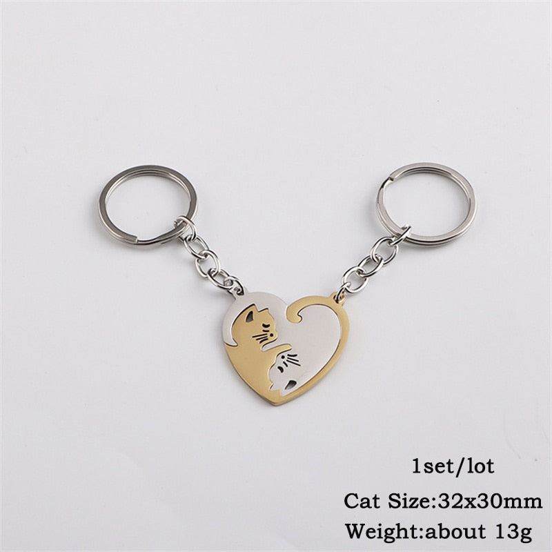 2pcs Cute Black Cat Keychain