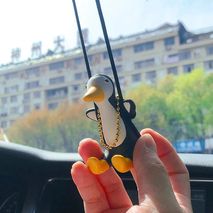 Duck Car Mirror Pendant for Car Interior Decoration