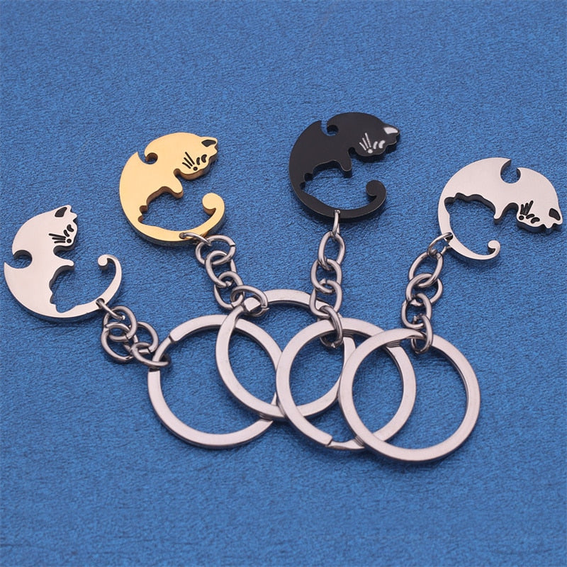 2pcs Cute Black Cat Keychain