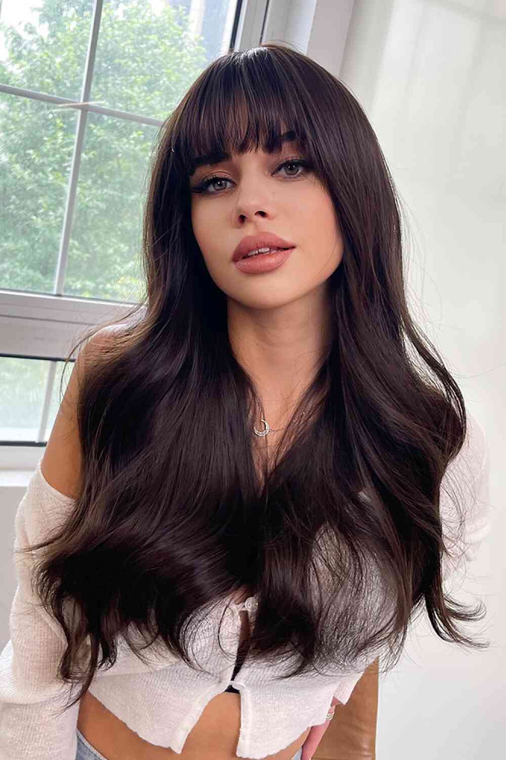 24-Inch Long Wave Synthetic Wig - Natural Style, Heat Safe