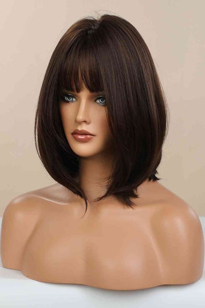 Full-Machine Bobo Synthetic Wig - 9" Wavy Style with Cap