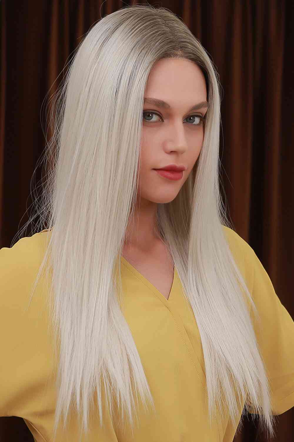 13x2" Lace Front Wig - 26" Synthetic Long Straight, Heat-Safe, 150% Density