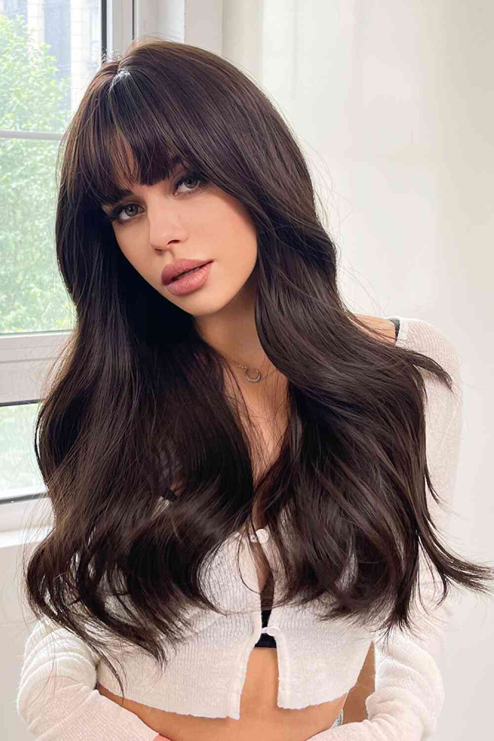 24-Inch Long Wave Synthetic Wig - Natural Style, Heat Safe