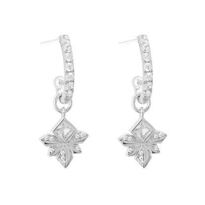 Cute Honey Bee Shape CZ 925 Sterling Silver Dangling Earrings