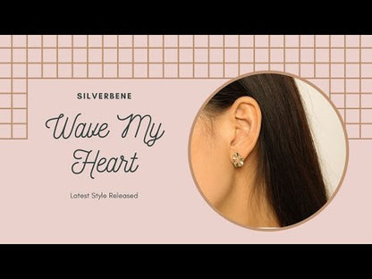 Geometry Hollow Round Wave Paper 925 Sterling Silver Stud Earrings